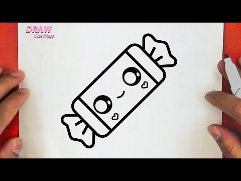 HOW TO DRAW A CUTE CANDY, STEP BY STEP, DRAW Cute things