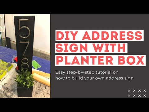 DIY Address Sign With Planter Box (Step by Step)