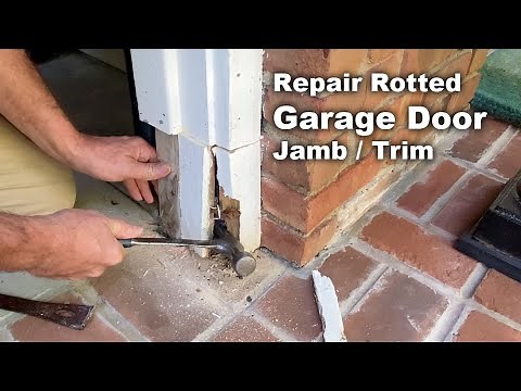 How to Repair a Garage Door Jamb / Trim - Replace Rotted Wood.
