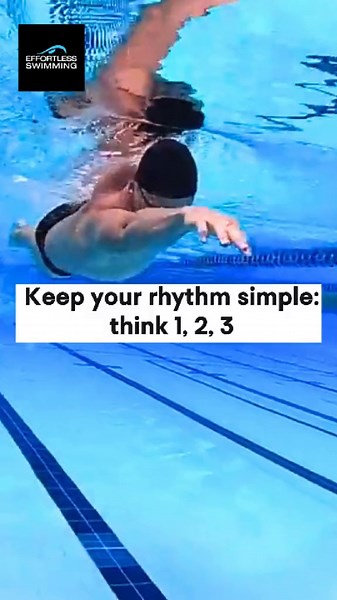 Get out of your head and into your swim. A simple 1, 2, 3 rhythm can make all the difference in your freestyle! #freestyleswimming #swimfaster #triathletesontiktok #swimmersoftiktok