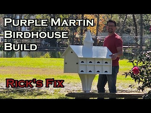 How I built this beautiful purple martin birdhouse.