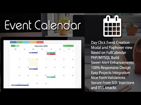 Event Calendar PHP MYSQL Plugin