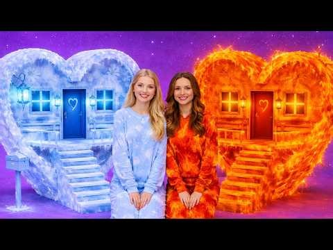 FIRE VS ICE! 🔥❄️ Extreme Room Makeover Challenge And Decor Hacks by 123 GO! GOLD