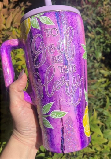 To God be the Glory! #god #faith #custom #godisgood #glittercup | glitter cups