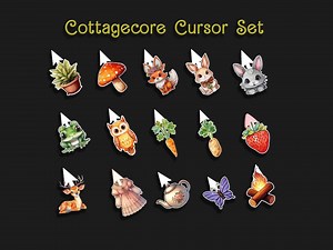 Cottagecore Cursor Set: 25 Woodland Mouse Pointers (digital Download) - Etsy