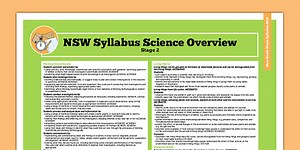 NSW Stage 2 Science Syllabus Overview