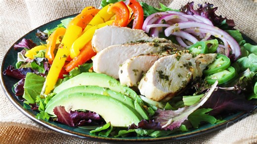 Mojo grilled chicken salad