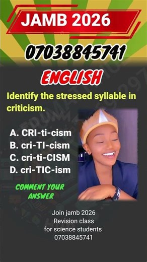 #jamb2026 #jambenglish #waec2026 #shortsvideo #jambexam