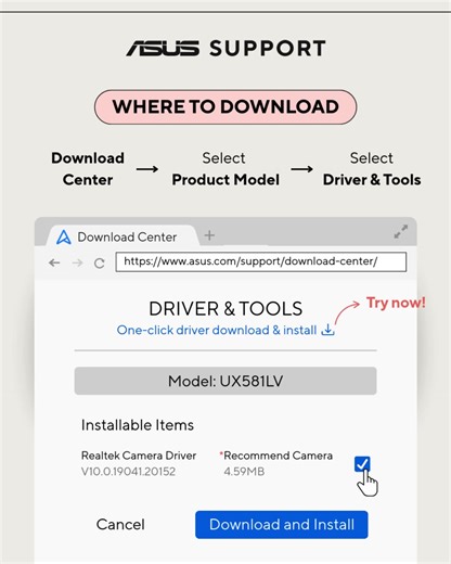Simplified Steps, Smart Installations. 🔍 Instantly identify outdated drivers 🗂️ Update everything at once 💙 Get started today: https://www.asus.com/support/download-center/ #OneClickDriverDownloadandInstall #ASUSsupport | ASUS