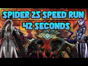 SPIDER 25 SPEED RUN | 42 SECONDS | Full Guide & Masteries | Raid Shadow Legends