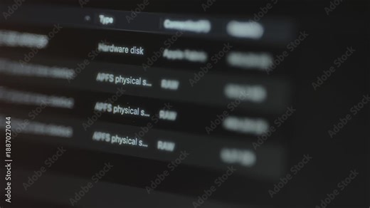 List of storage devices, their types and capacity