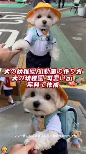 犬の幼稚園 可愛いAI作り方｜無料テンプレートで簡単ガイド