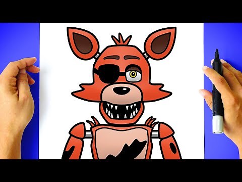 Como DESENHAR o FOXY - Como DIBUJAR a FOXY de FNAF - How to DRAW FOXY - Five Nights at Freddy's