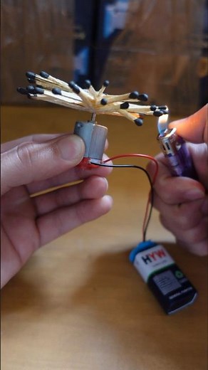 🔥 DIY DC Motor Project with Matchsticks! 🔋 | Simple & Fun Engineering Experiment