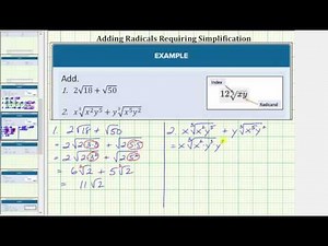 Adding Radicals That Requires Simplifying