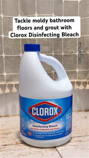 Tackle Moldy Bathroom Floors and Grout with Clorox Disinfecting Bleach