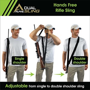 Hunting Rifle Sling – Alpine Dual Sling Comfort Rifle Sling for Hands-