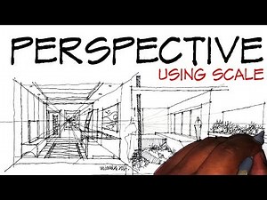 Perspective using scale - Architecture Daily Sketches