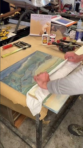 ⁠Glueing and clamping with ‪@Titebond‬ Translucent wood glue. #plywood #transtint