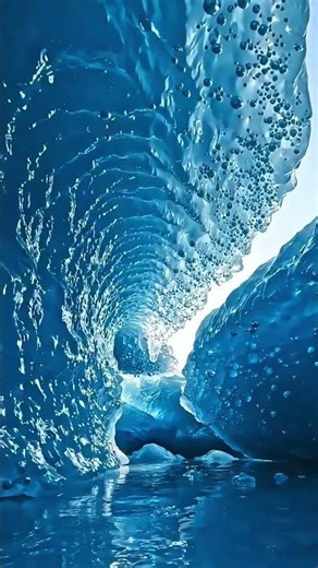 Blue ice glacier at Vatnajökull, Iceland 🇮🇸