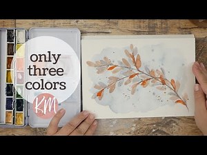 How to Paint a Loose and Easy Twig with Leaves in Watercolor