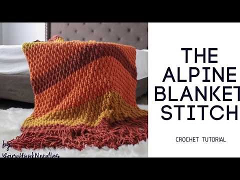 How to crochet the alpine blanket stitch | Crochet Blanket Pattern | Crochet Blanket |