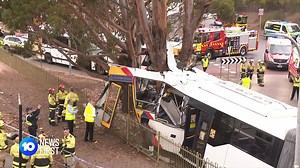 15K views · 94 reactions | Here's what made headlines today: A bus driver suffered life-threatening injuries in a shocking crash at the Tea Tree Plaza interchange this morning. A major investigation is underway after two men allegedly carried loaded handguns into last night's AFL match at the MCG. | 10 News Adelaide | Facebook
