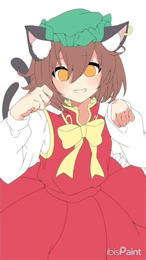 【新中1が東方キャラ大体描く！】day16橙#橙 #東方 #イラストメイキング #スカイのイラストチャンネル #アイビスペイント