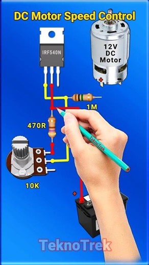 DC Motor Speed Controller Circuit | Diagram Explanation #shorts #motor