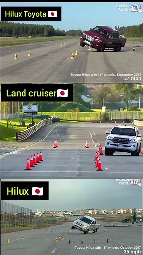 stability Test: Toyota Hilux vs Land Cruiser 2020🚗