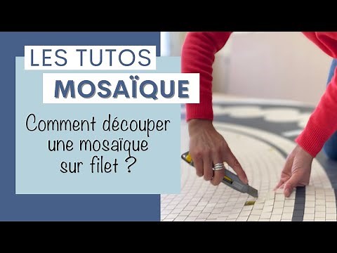 Comment découper une grande mosaïque de plusieurs m2 collée sur filet ?