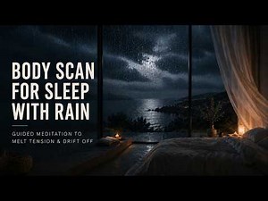 Body Scan for Sleep with Rain | Guided Meditation to Melt Tension & Drift Off