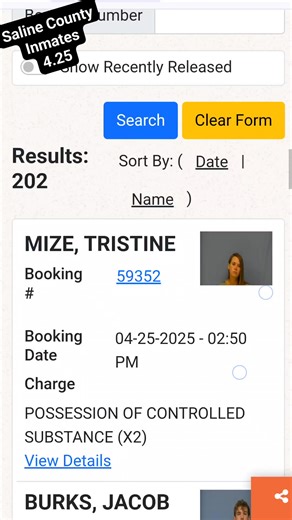 5.8K views | Saline County Sheriff’s Office Inmates 4.25 #Mugshots #crime #CrimeNews #Arkansas #justalvienews #alwaysmakegoodchoices | Just Alvie News | Facebook