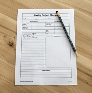 Sewing Project Planner for the Minimalist (printable/editable PDF and Spreadsheet) Tracker for Any Sewing Project - Etsy