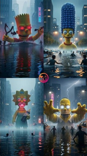 Scary versions story Simpsons family 😱 #thesimpsons #simpson