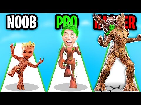 NOOB vs PRO vs HACKER In TREE RUNNER!? (ALL LEVELS!)