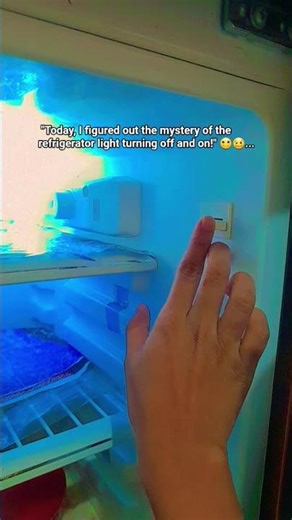 "Today, I figured out the mystery of the refrigerator light turning off and on!"🥴🙂..,,