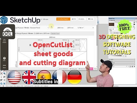 OpenCutList sheet goods and cutting diagram