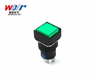 [Hot Item] Green Rectangular Button with Light (self resetting/self-locking)