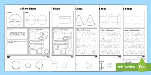 Shapes Worksheet Pack