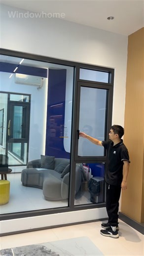 Aluminum window with micro-ventilation on the left and casement window design on the right. | Window Home