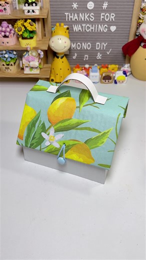 gift box with handle #monodiy | gift box
