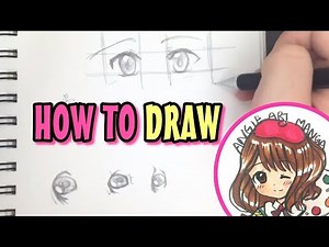 How to draw a Manga Eyes step by step in slow tutorial