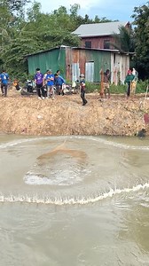 Incredible cast net throwing to catch fish under river #rurallife #fishing #castnet | Nimit Village