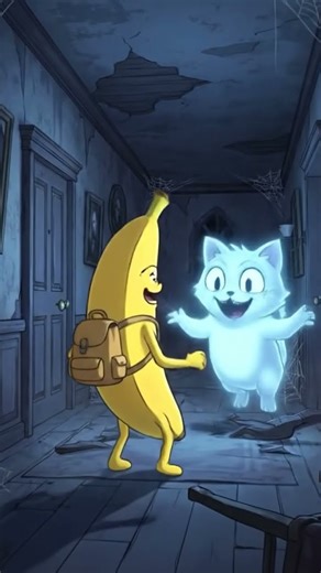 Banana vs Ghost Kitty 👻🍌🐱 | Funny Haunted 3D Chase Short