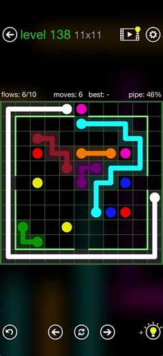 Flow Free - Walls - Courtyard Pack - Level 138 (11x11)