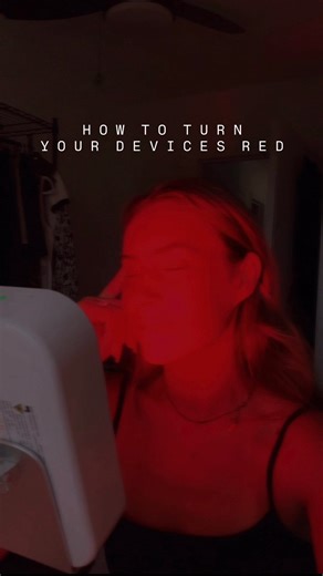 CHRISSY BRIEL on Instagram: "Turn your computer, phone screen and bulbs red for better sleep, mood and activating the parasympathetic nervous system."