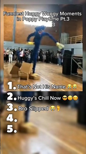 Funniest Huggy Wuggy Moments in Poppy Playtime Pt.3 🔵🧸🏭🤣(no.1 It's All Wrong!! 😭😂)