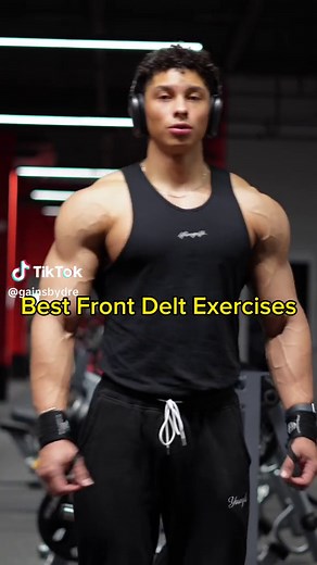 Save this for your next shoulder workout 🚨 Here are 5 of my favorite front delt exercises 👍🏾 Despite what you’ve probably been told online, you really should be programming specified volume for your front delt. You don’t need to be doing anything crazy. The front delt is the most engaged of all 3 shoulder heads when doing pressing movements, so it should not be a priority over the lateral deltoid. However, I would recommend 2-5 sets per week of anterior delt isolation work to maximize the den
