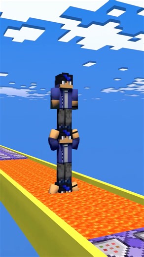 Tower Run Challenge with Ein jump over lava --#minecraft #shorts